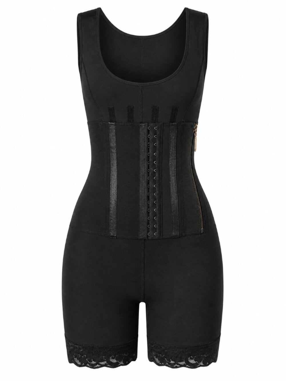 Black Waist Snatching Faja Shapewear Romper Bodysuit XL Fits Like 6/8/10